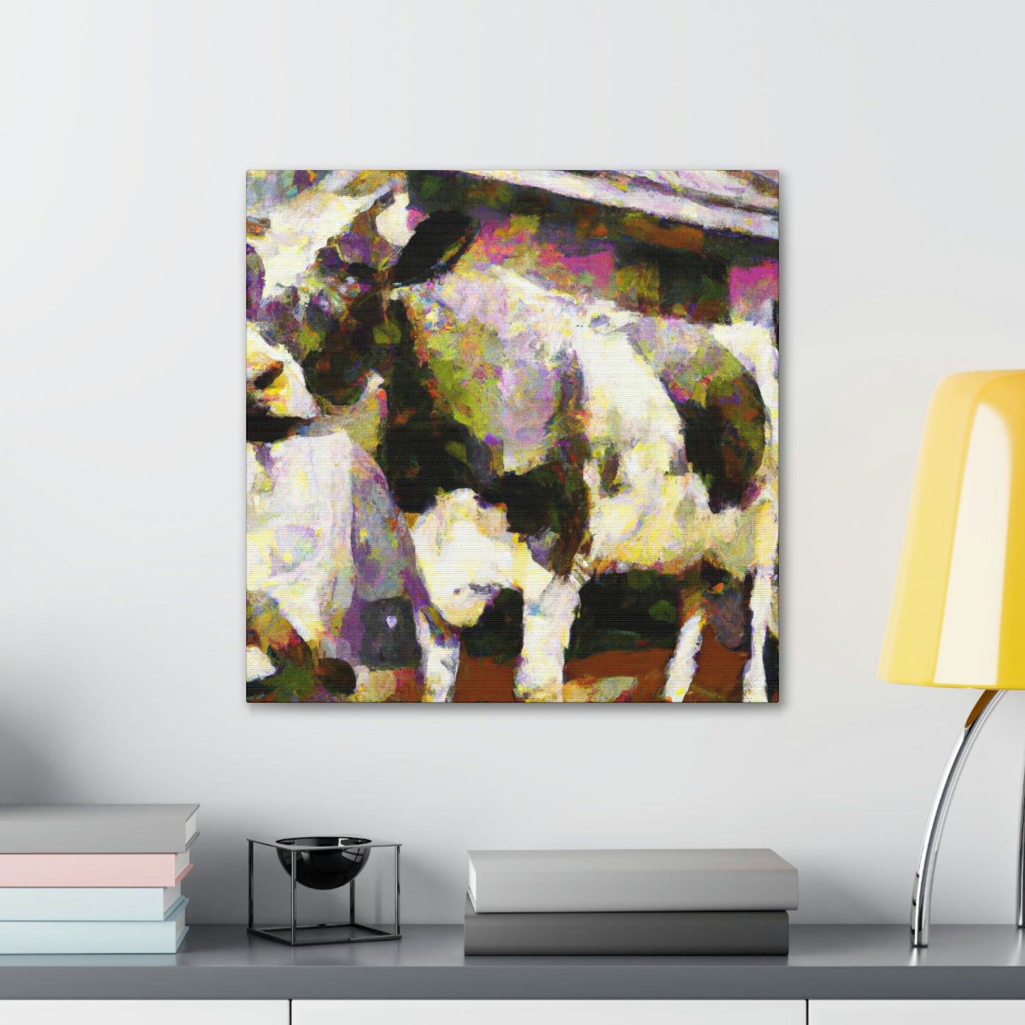 Milking a Countryside Cow - Canvas