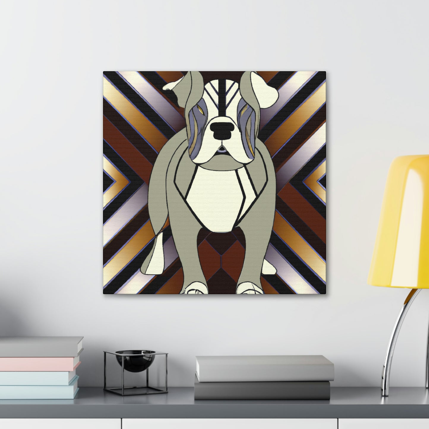 "Bold Bulldog Blooms" - Canvas