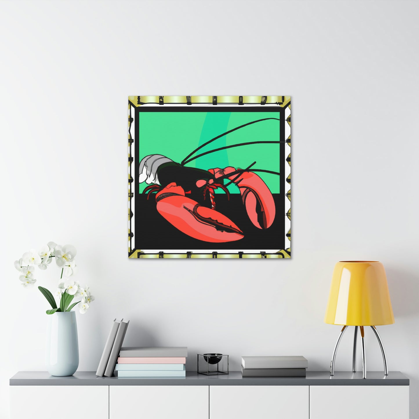 "Lobster Lures Lovingly" - Canvas