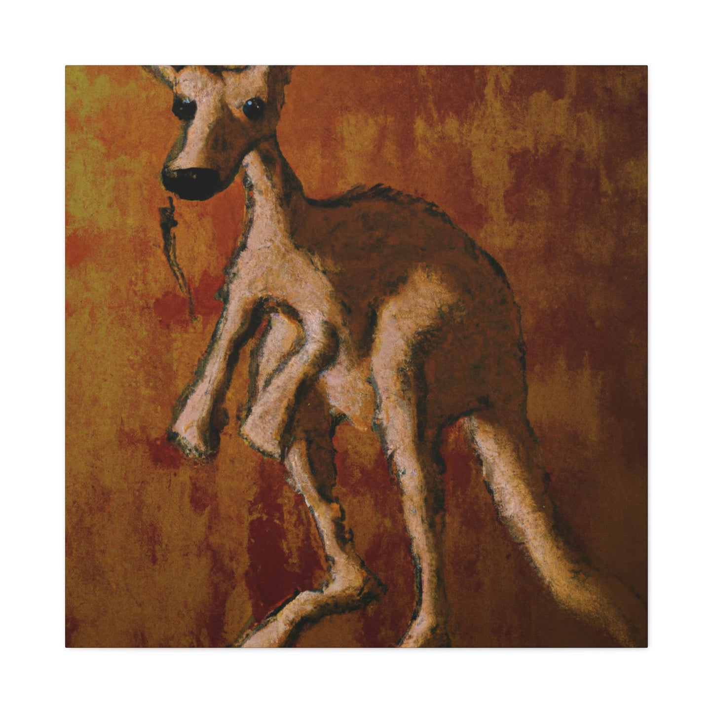 Kangaroo in Moonlight - Canvas