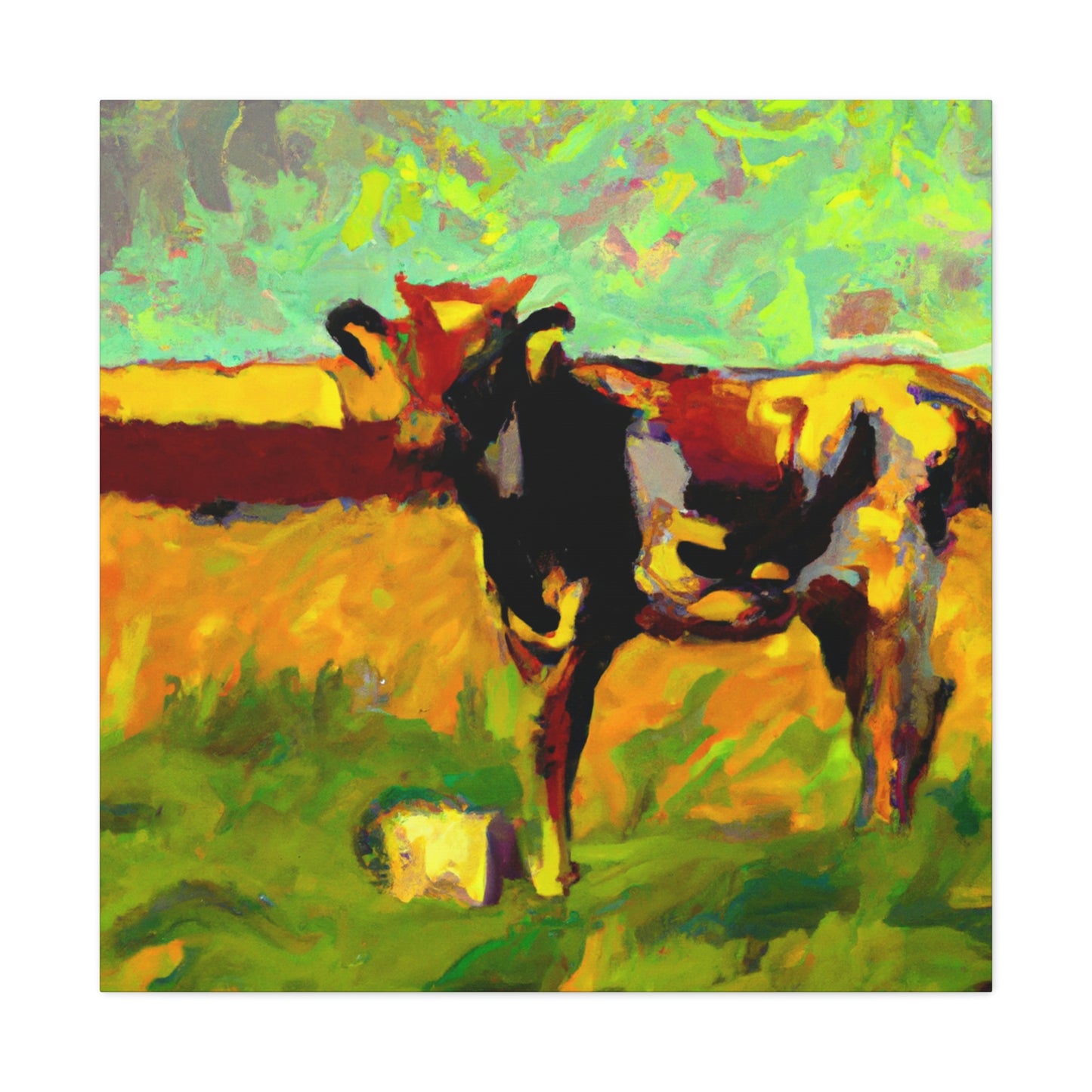 Jersey Cow Expressionism - Canvas