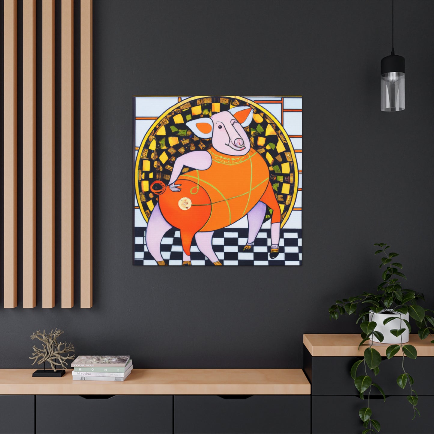 Bustling Bacon Beauty - Canvas