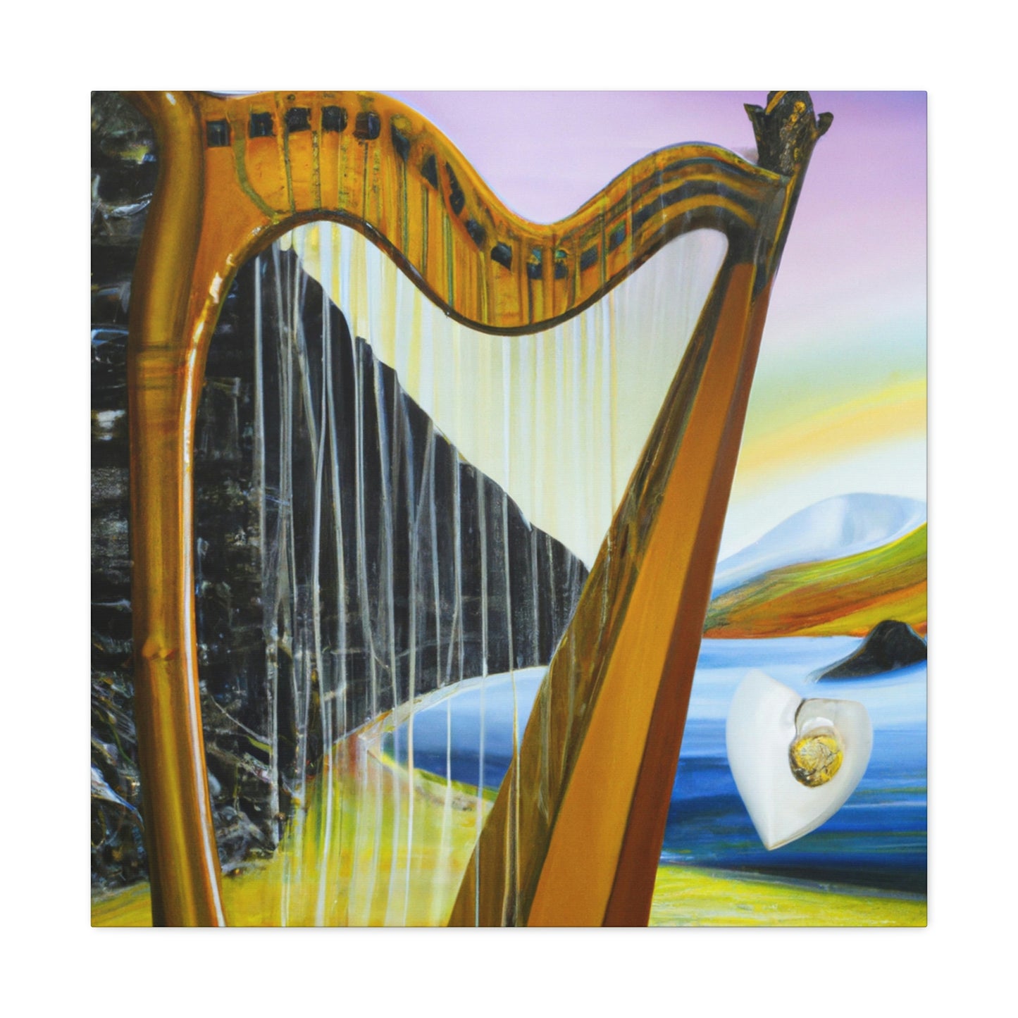 "Harp and Dreamscapes" - Canvas