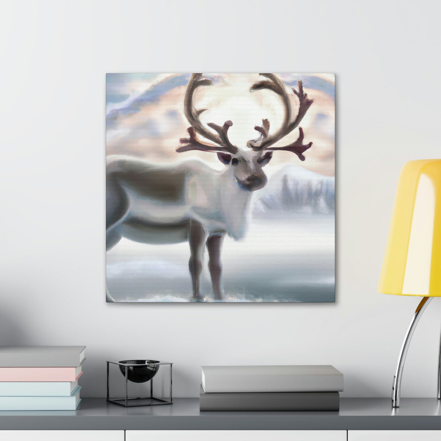 Reindeer in Moonlight - Canvas