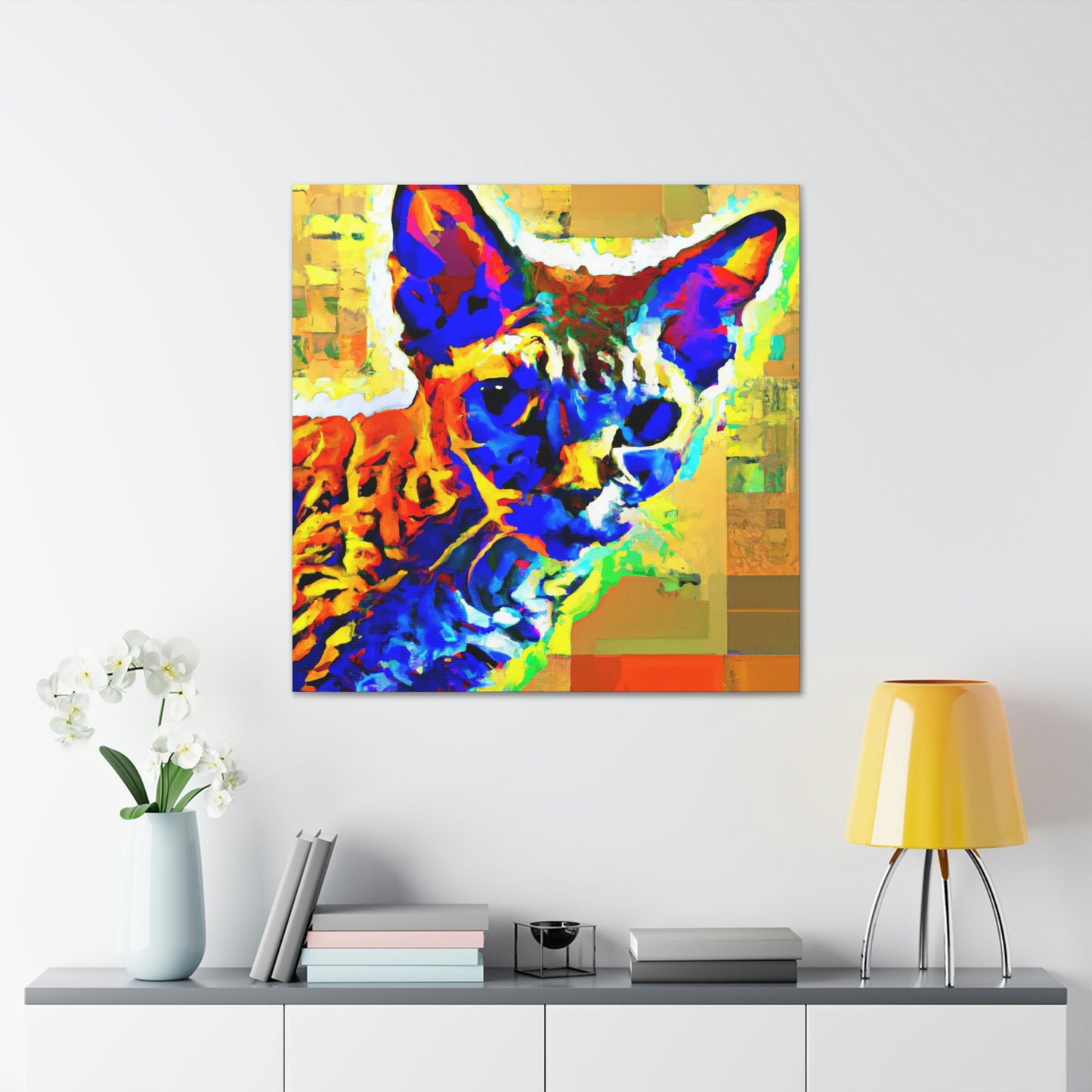 "Pop Art Devon Rex" - Canvas