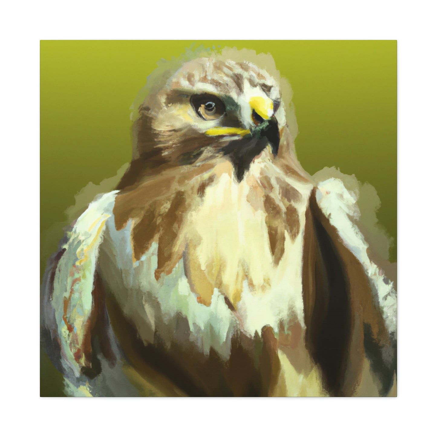 "Hawk in Flight Reflection" - Canvas