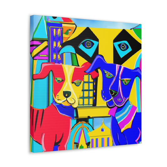 "Pitbull in Deco Bliss" - Canvas