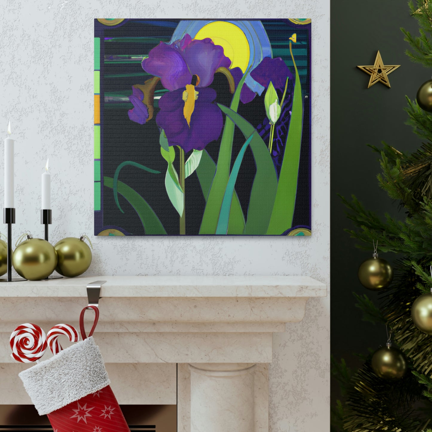 "Iris of Moonlight Glitz" - Canvas