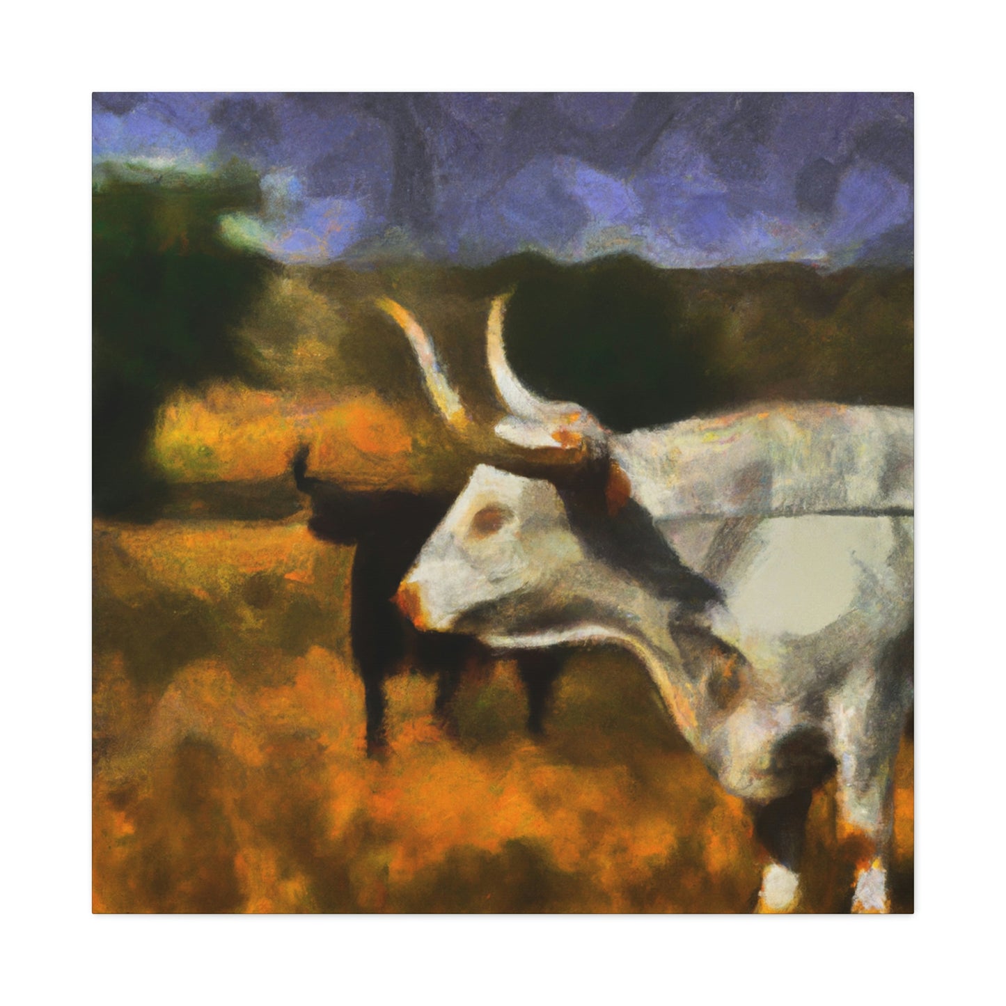 Longhorn in Expressionism - Canvas