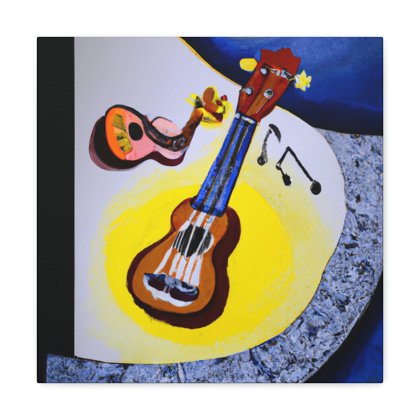 "Ukelele Unfolds Surrealism" - Canvas