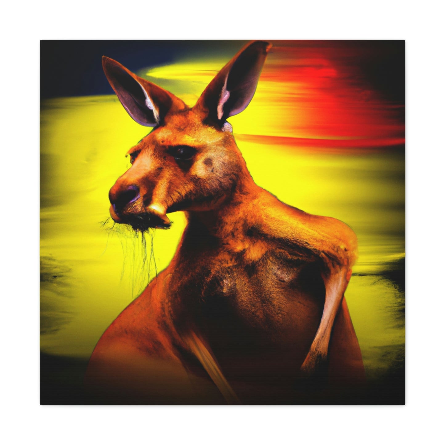 "Kangaroo in Technicolor" - Canvas