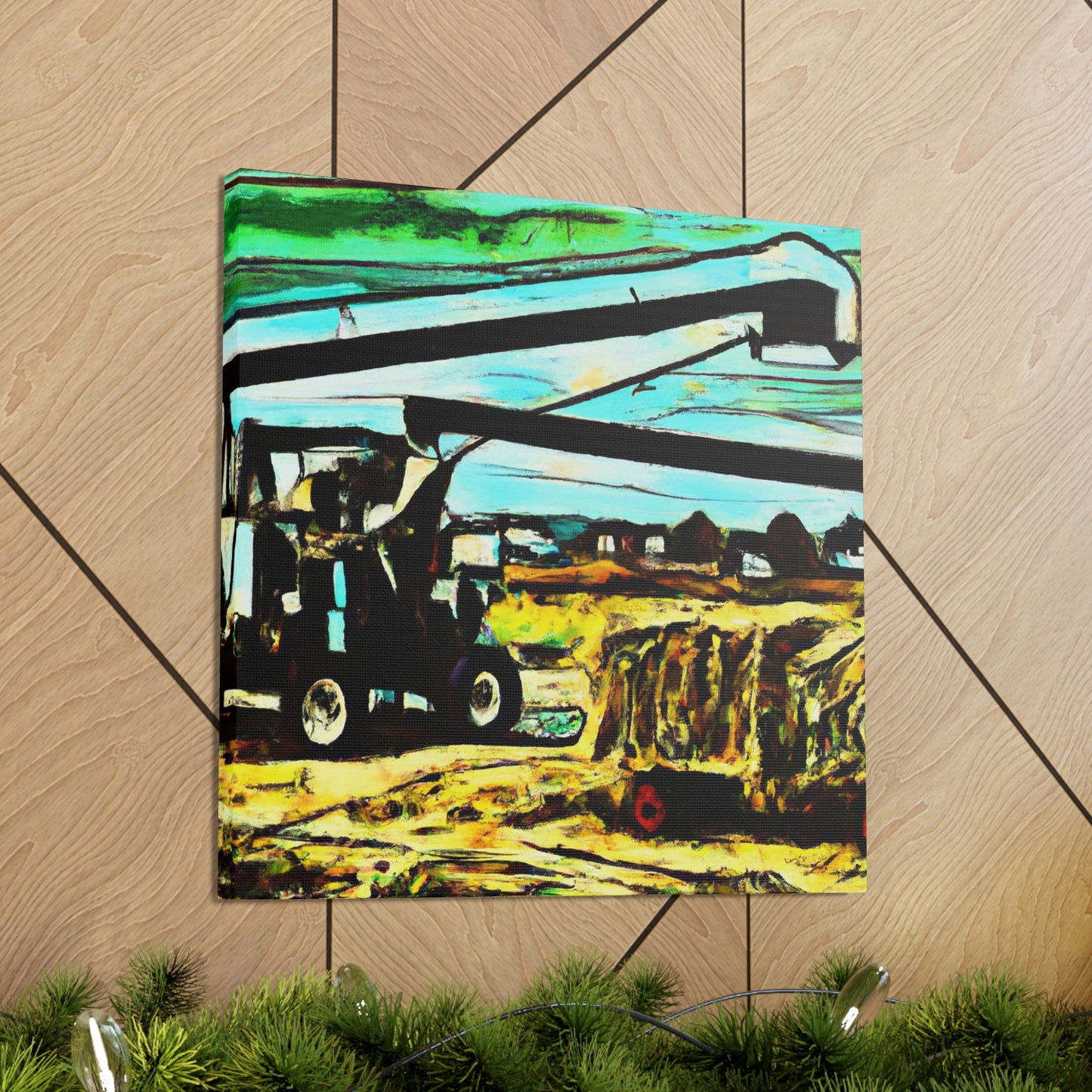 "Hay Baler at Dusk" - Canvas