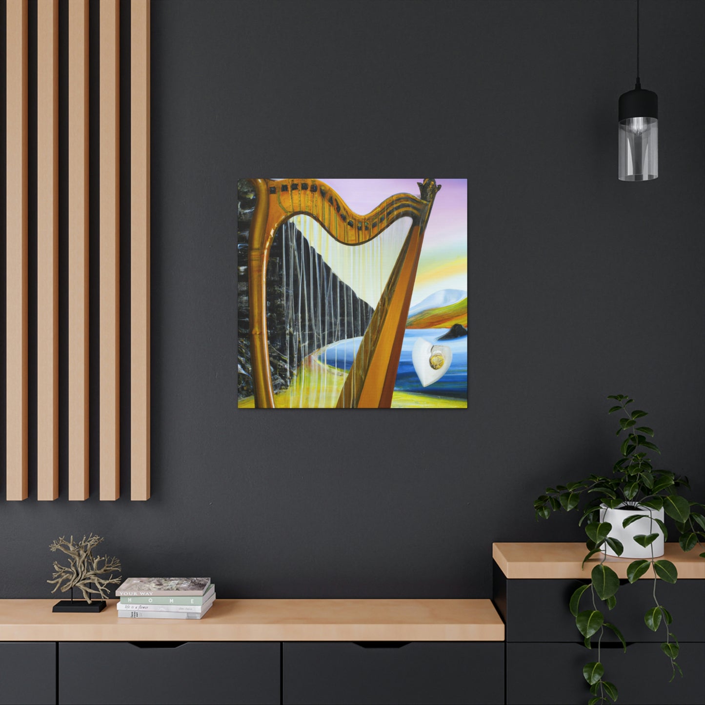 "Harp and Dreamscapes" - Canvas