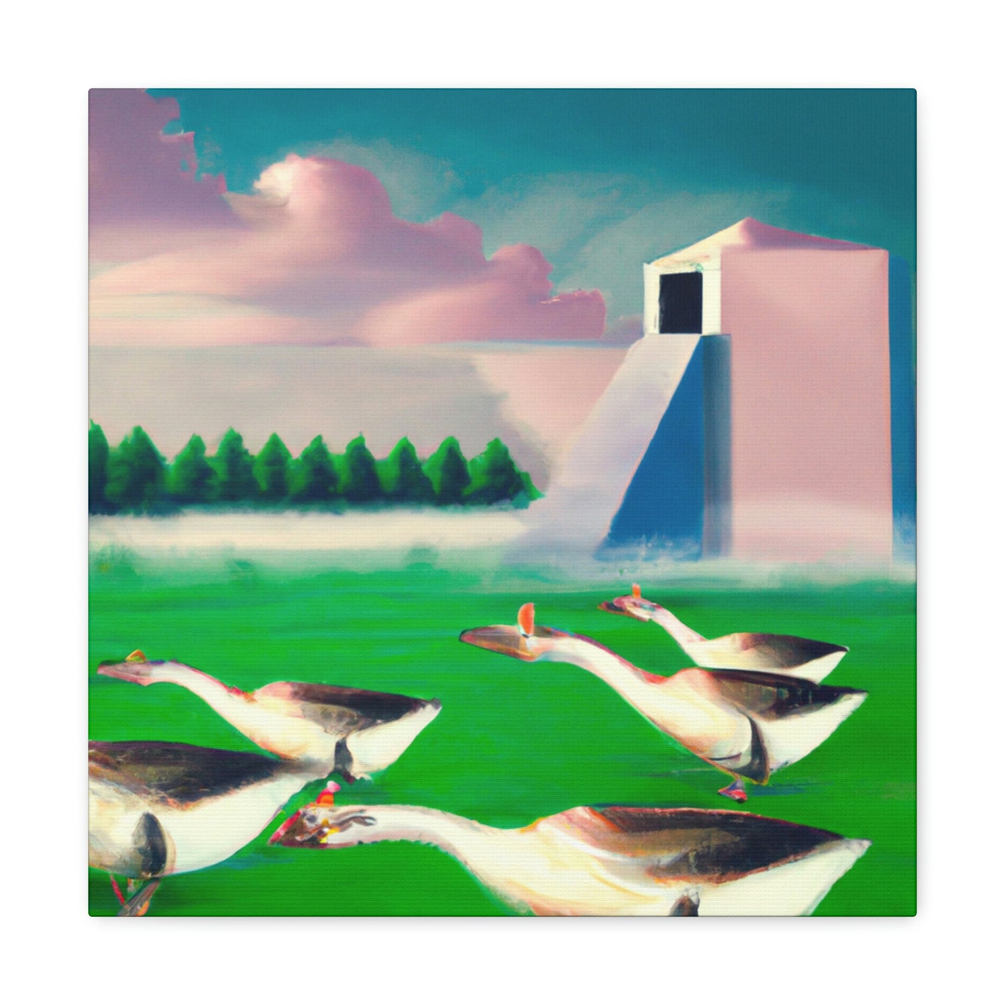 "Geese in the Water" - Canvas