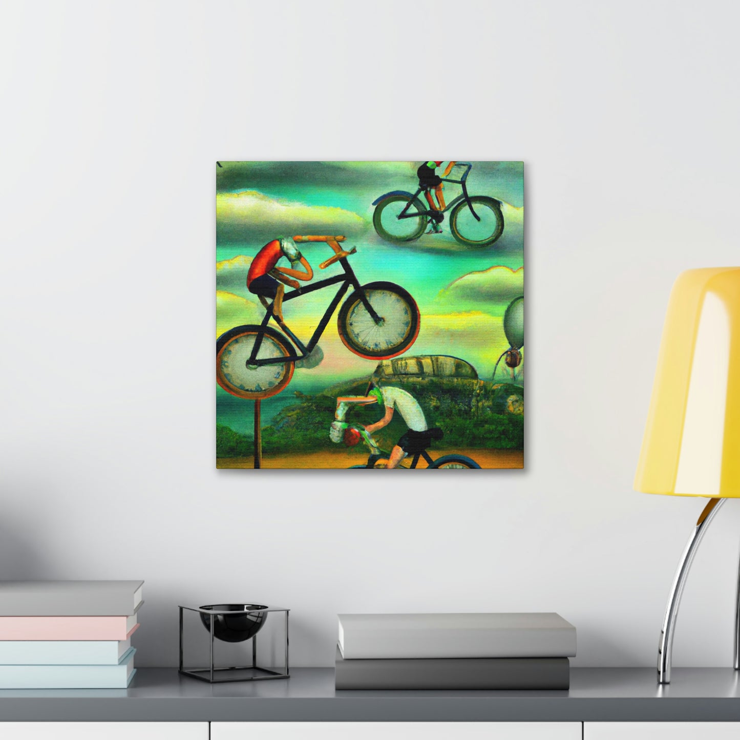 "Wheeled Dreamscape Biking" - Canvas