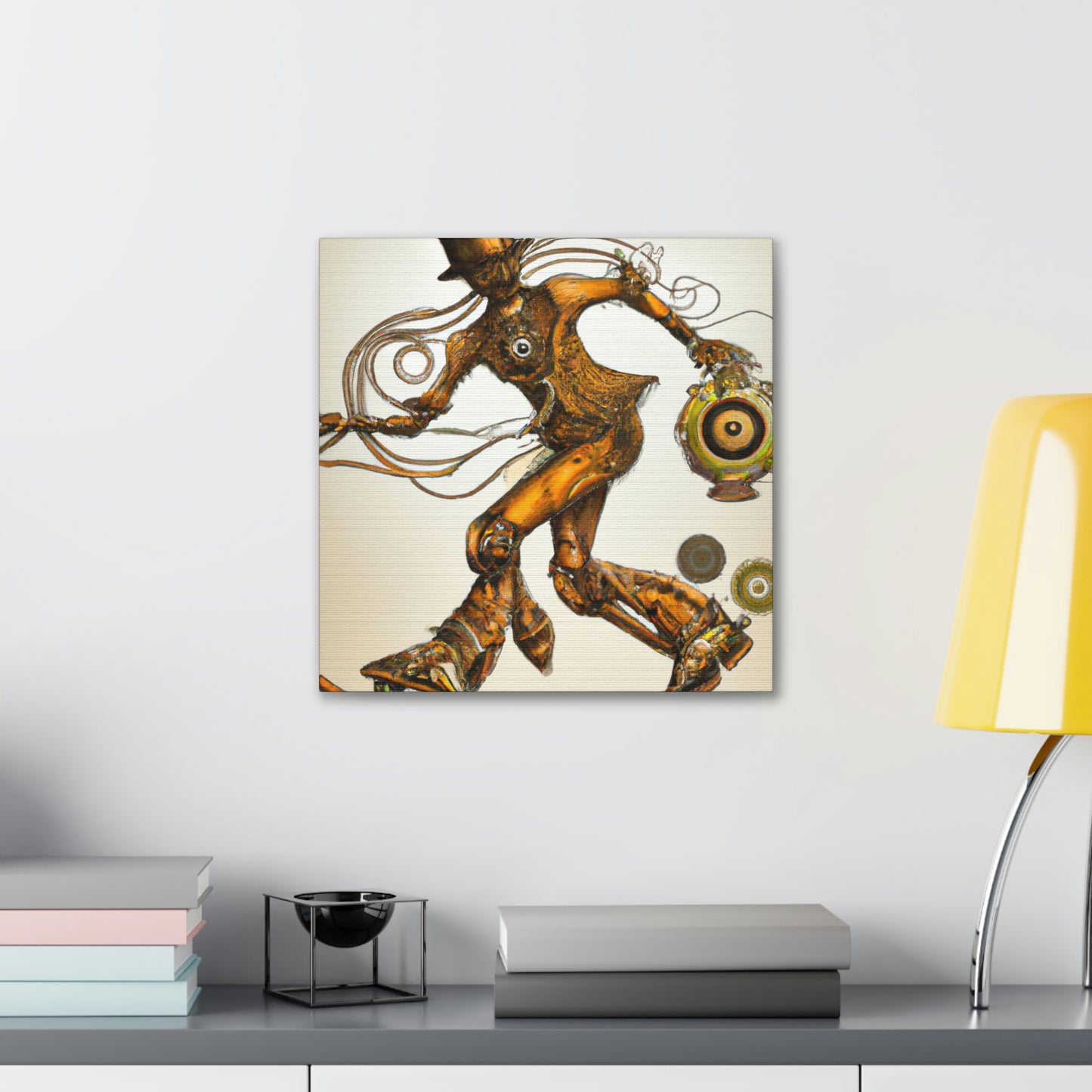 Skateboarding in Steampunk - Canvas