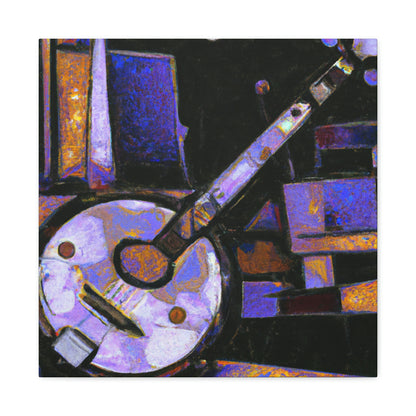 "Banjo in Blue Music" - Canvas