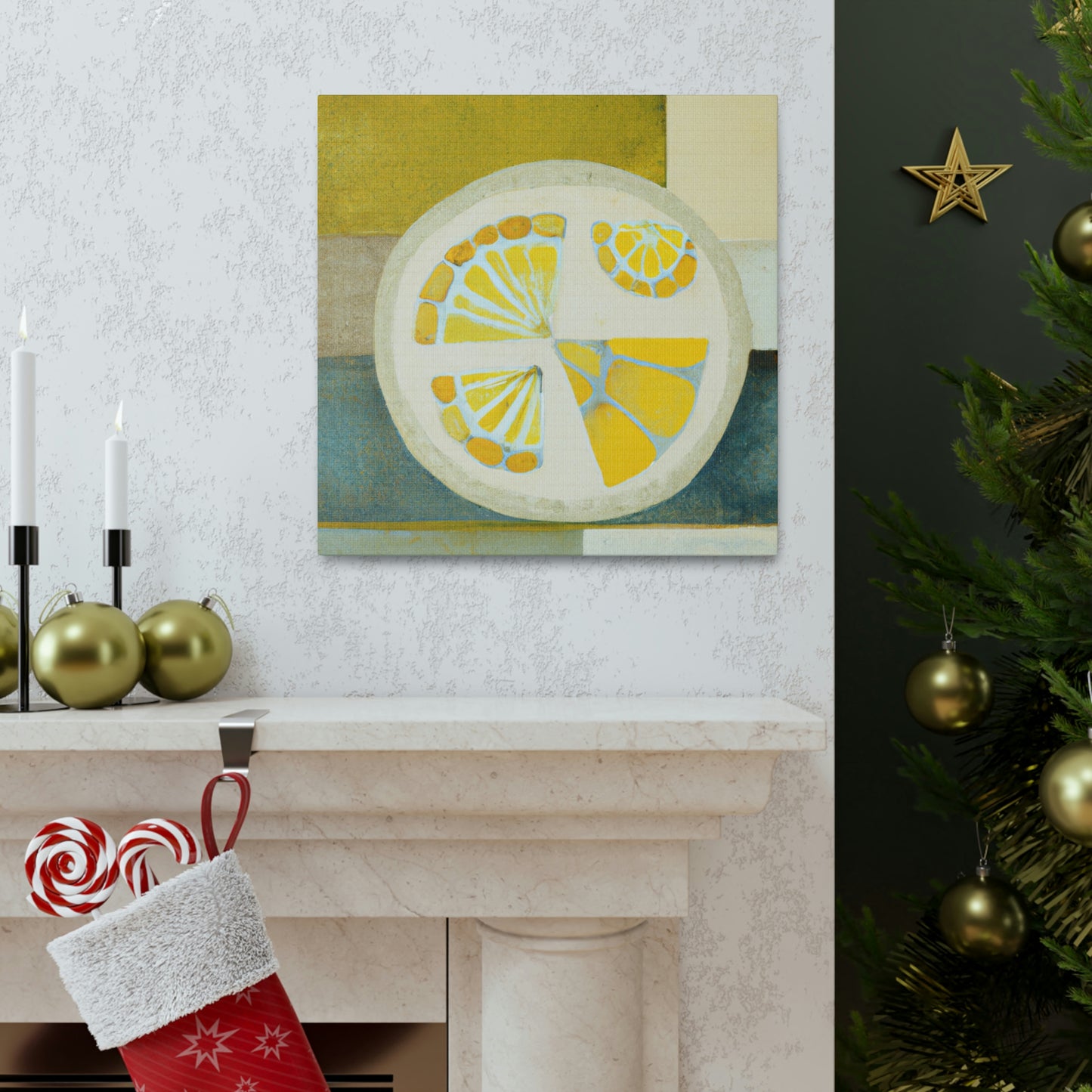 Lemons in Art Deco - Canvas