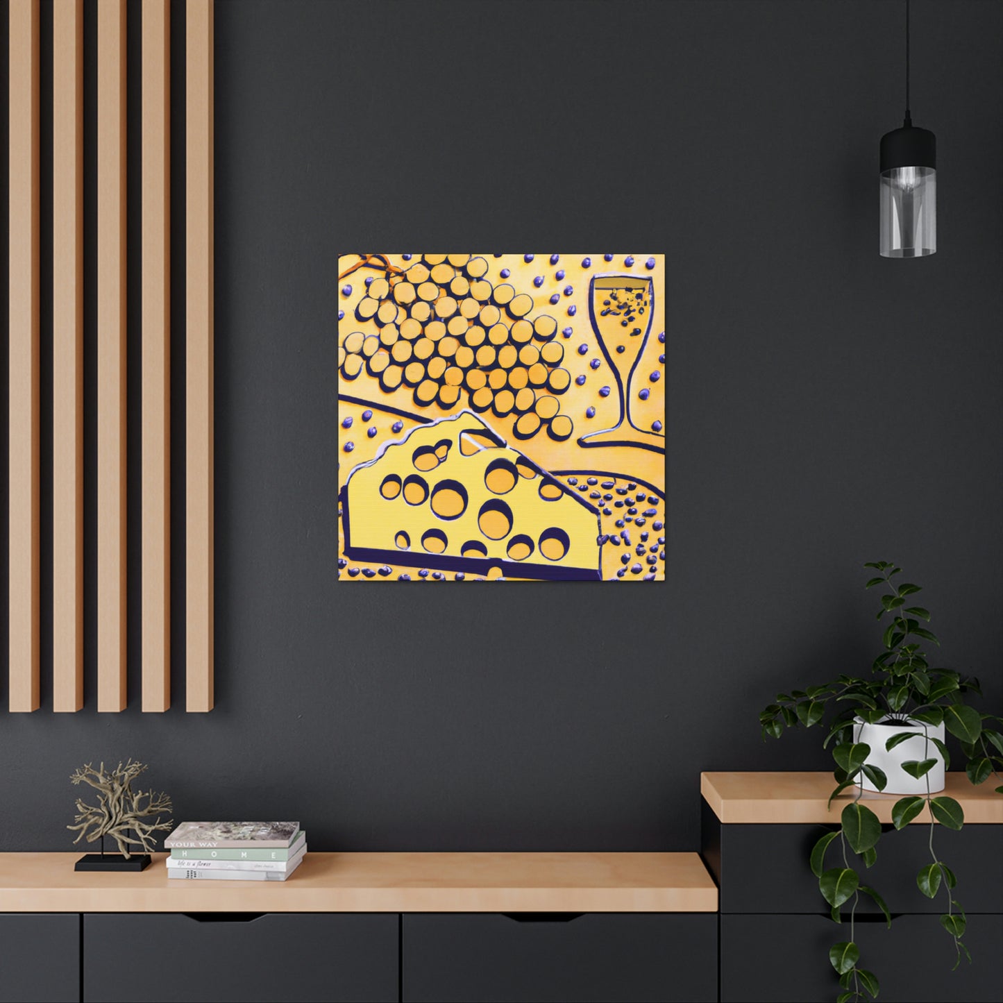 Cheese Grapes Mosaic - Canvas