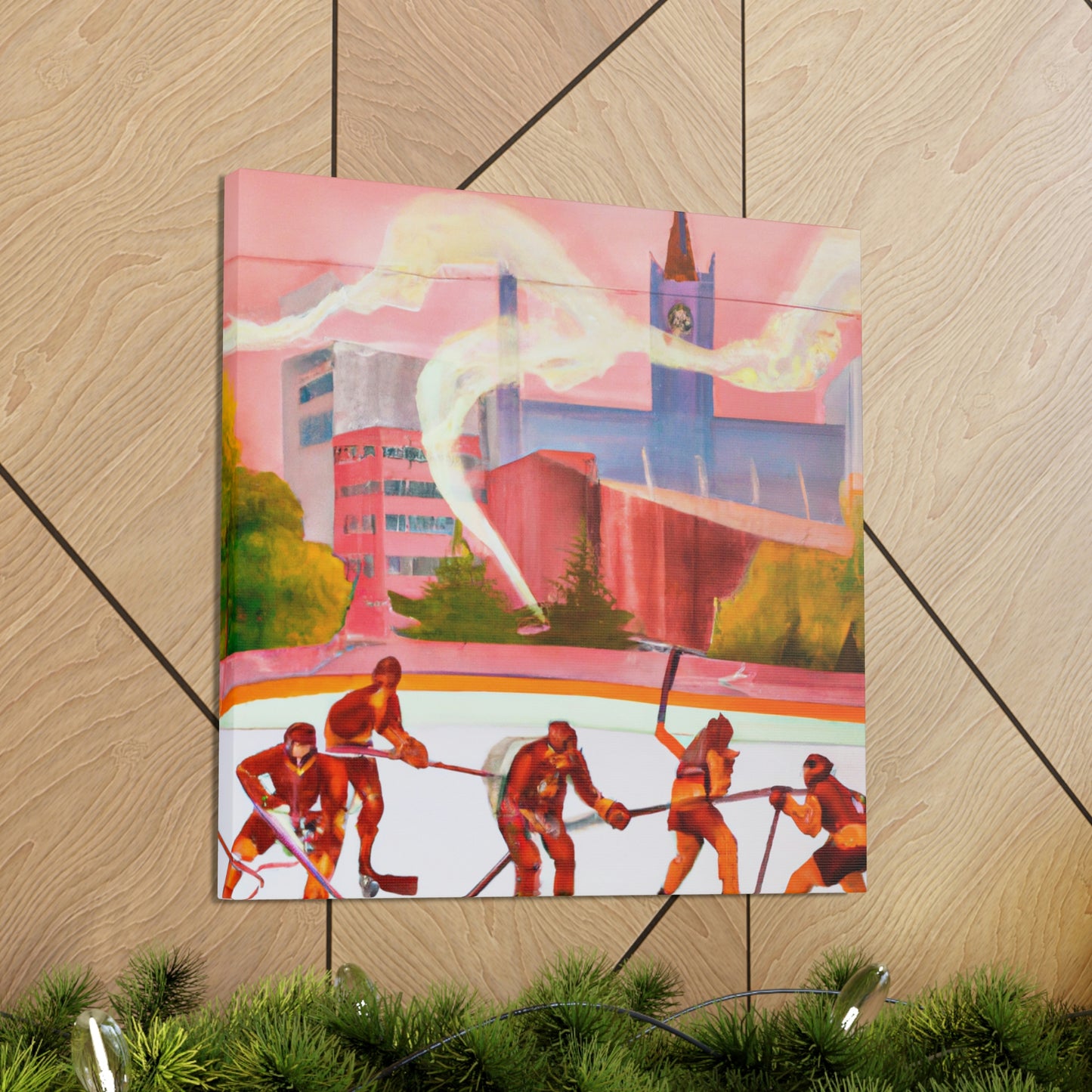 "Ice Skating Heroes Rise" - Canvas