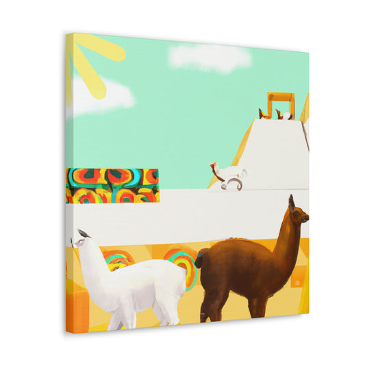 Llama in Art Deco - Canvas