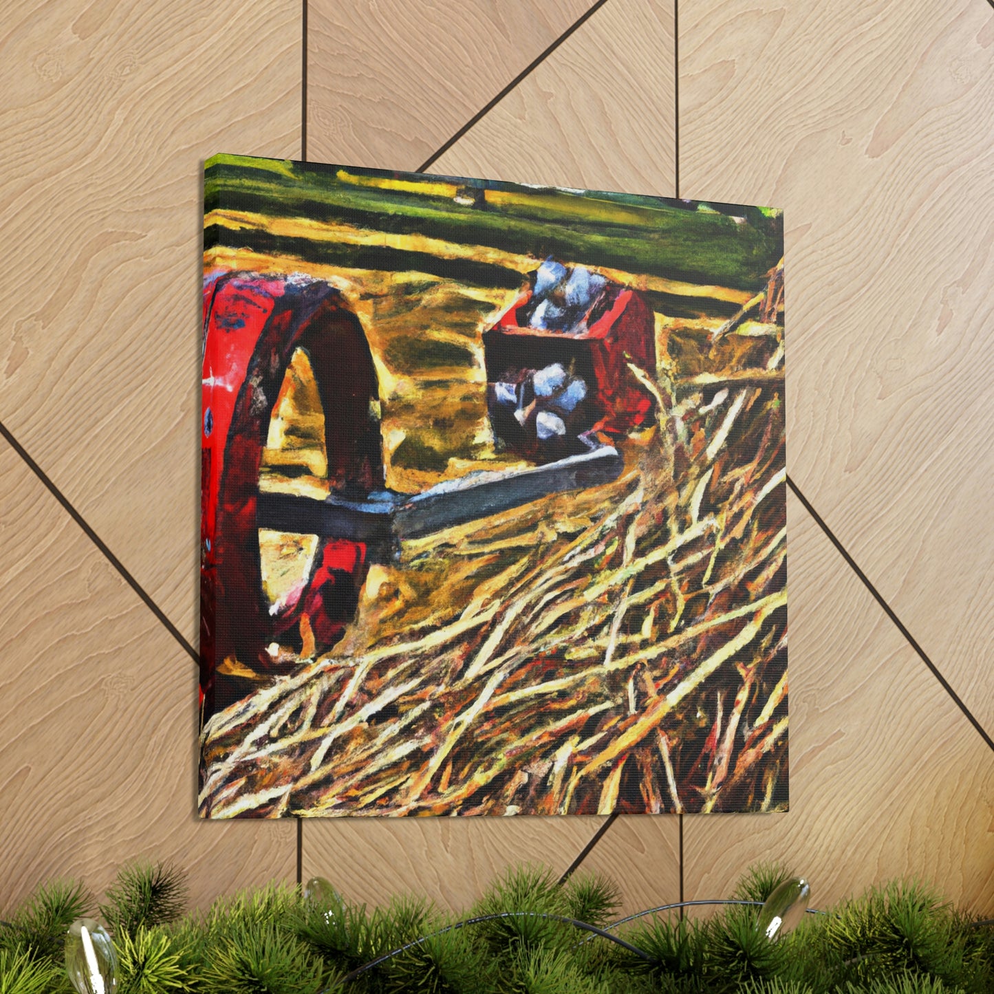 "Hay Balers Bustling Color" - Canvas