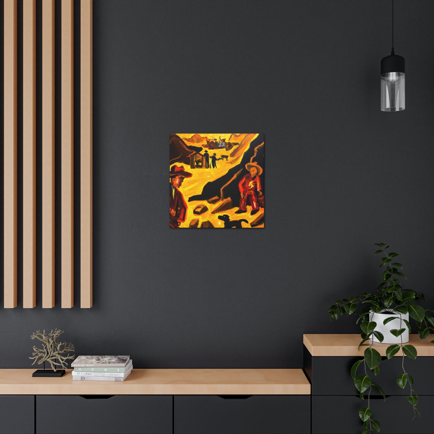 Gold Mine Ablaze - Canvas