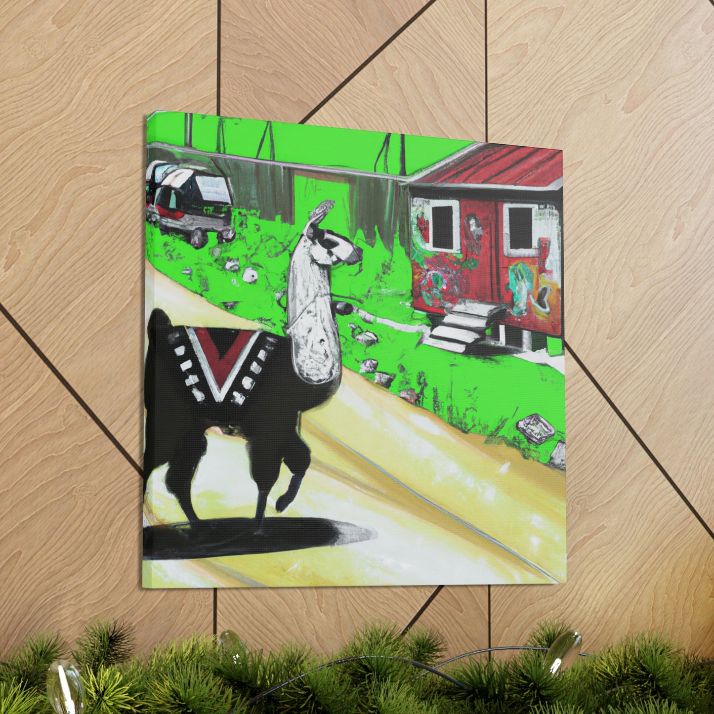 Llama in the City - Canvas