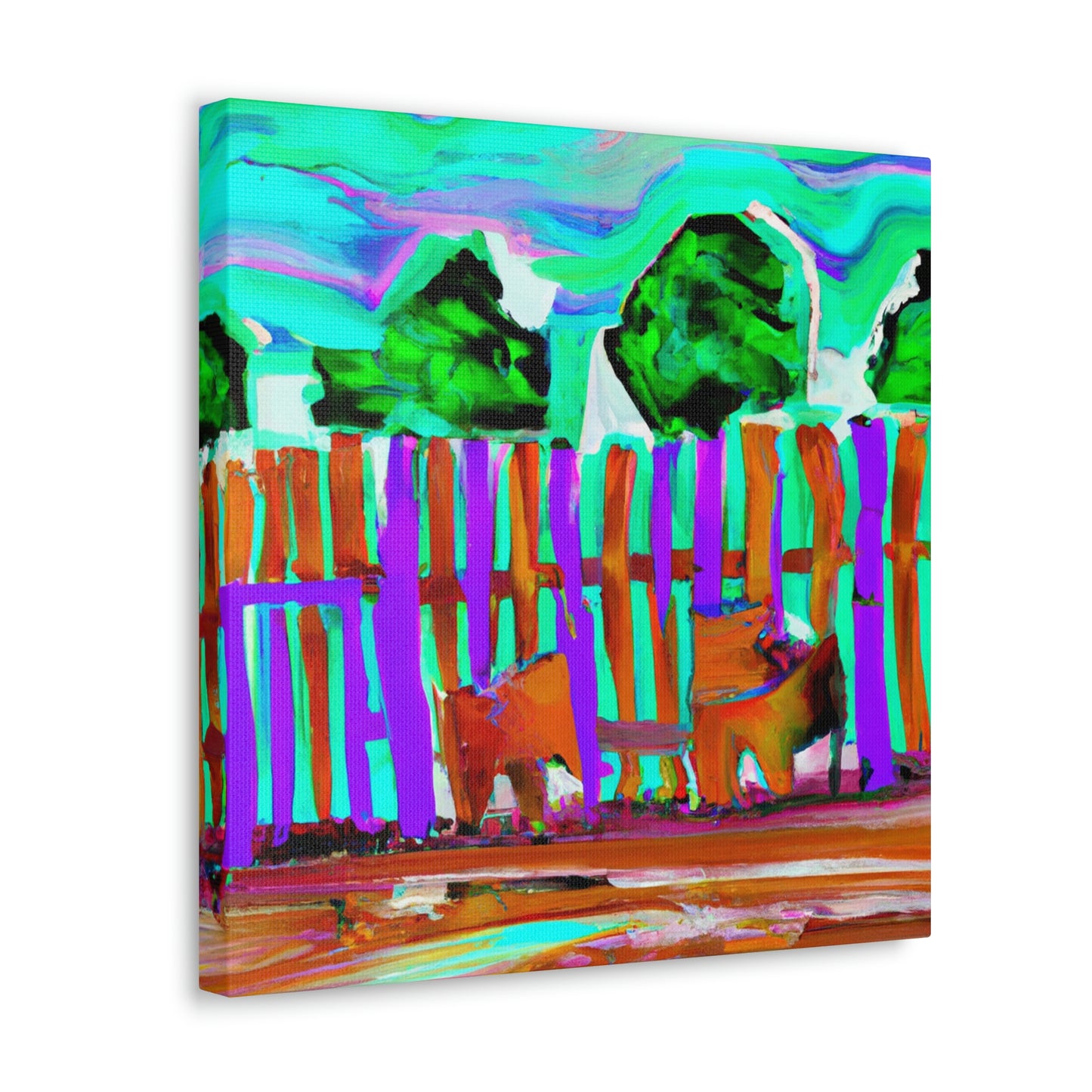 Fence of the Farm - Canvas