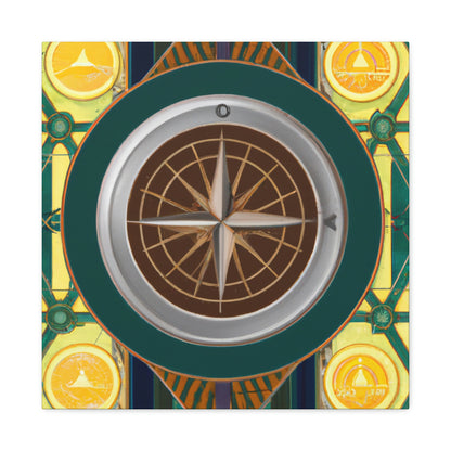 Vibrant Deco Compass - Canvas