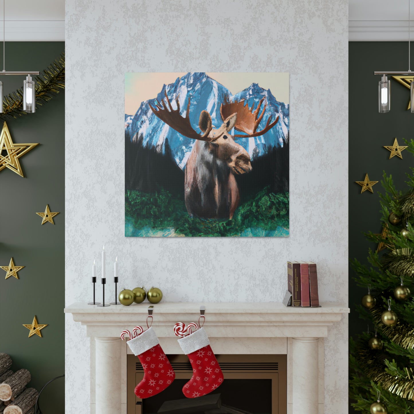 Moose in Baroque Splendor - Canvas