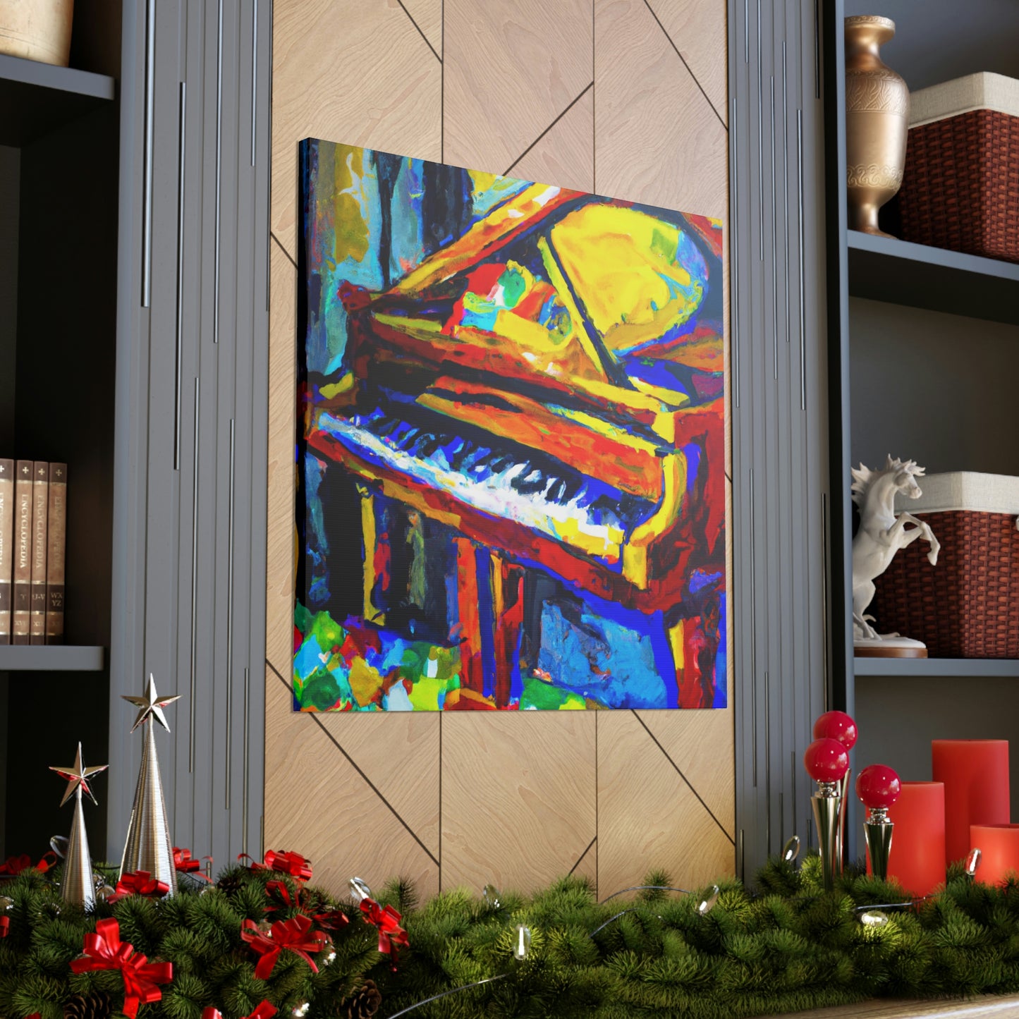 "Playing Piano in Color" - Canvas