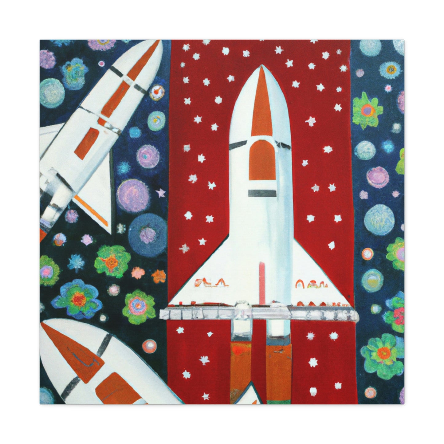 "Space Shuttles Soaring" - Canvas