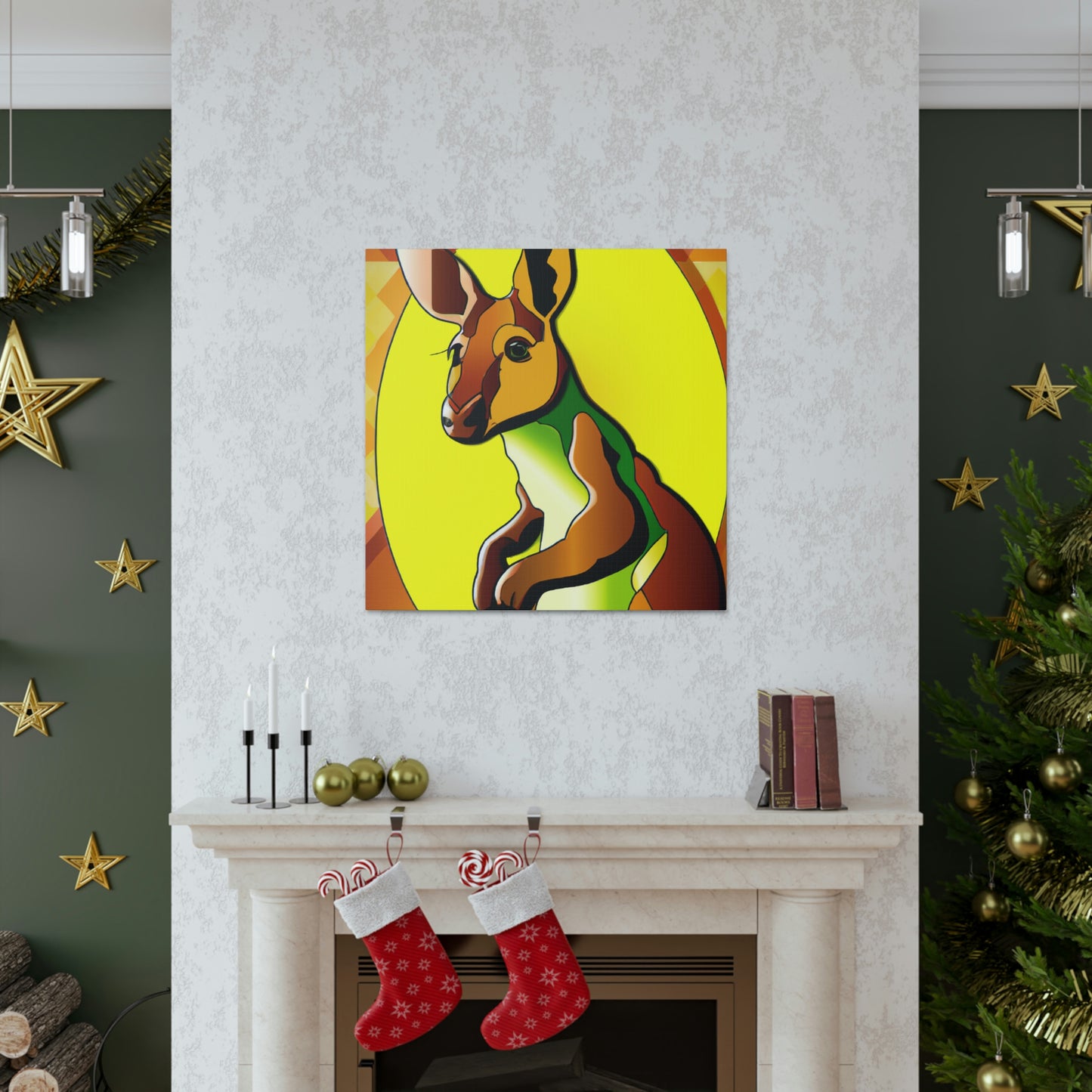 "Wallaby Amidst Glitter" - Canvas