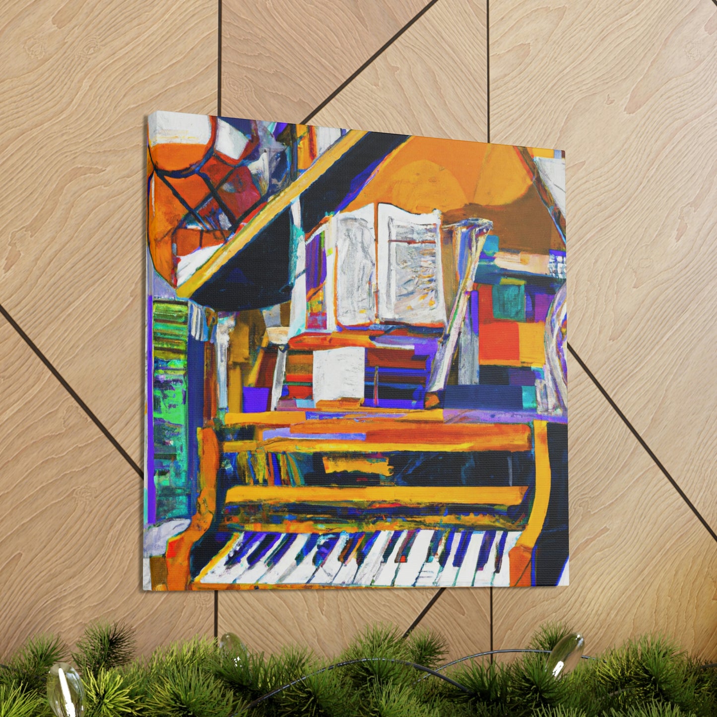 "Piano's Musical Reflection" - Canvas