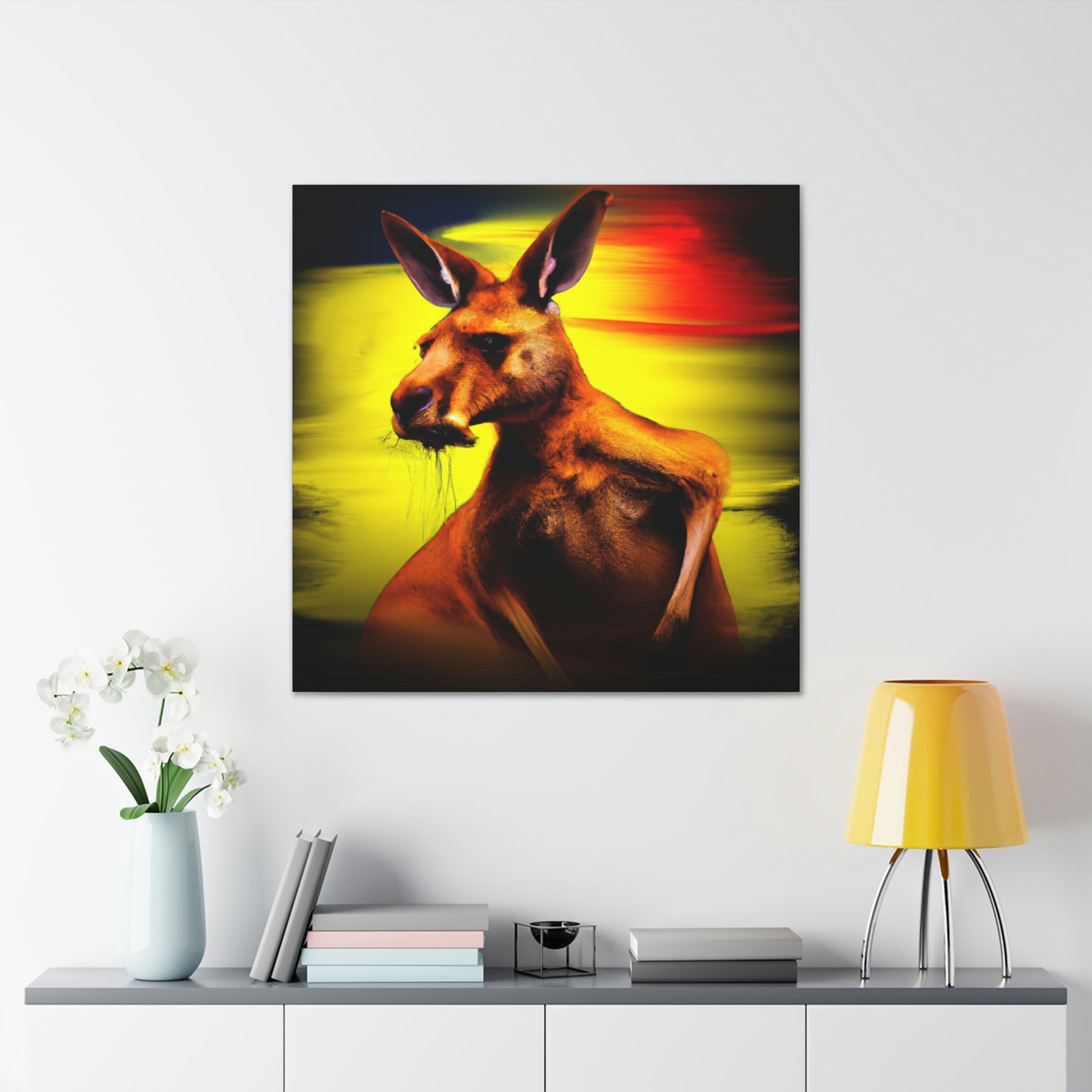 "Kangaroo in Technicolor" - Canvas