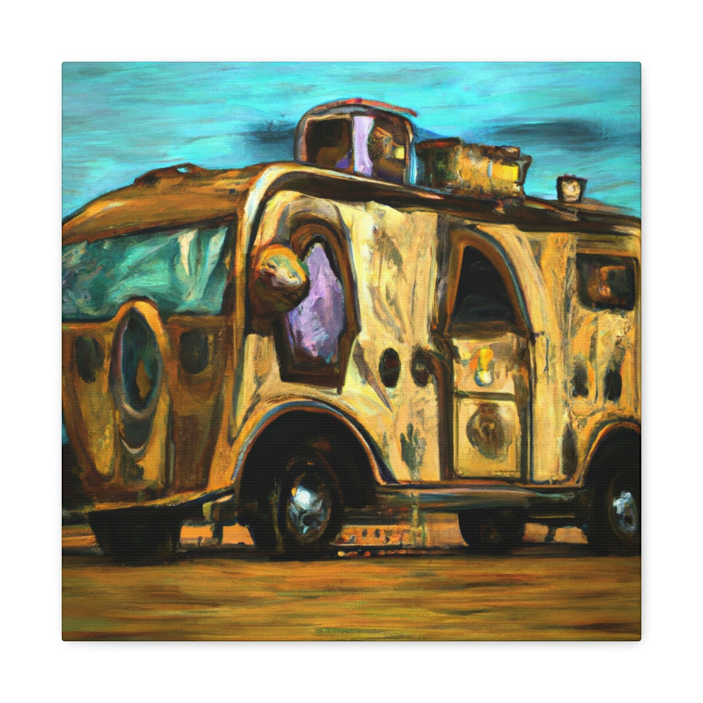 "Camper Van Machine Age" - Canvas