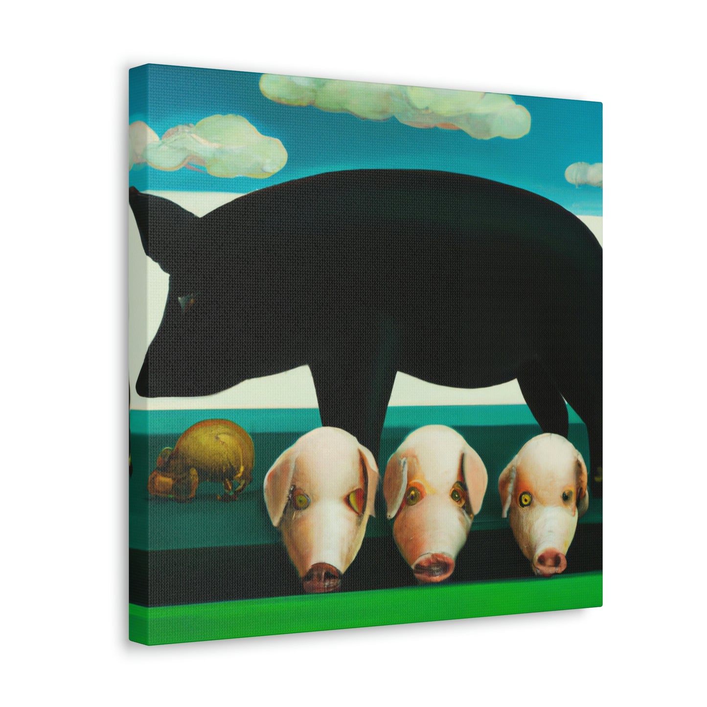 Pigs in Minimalism - Canvas