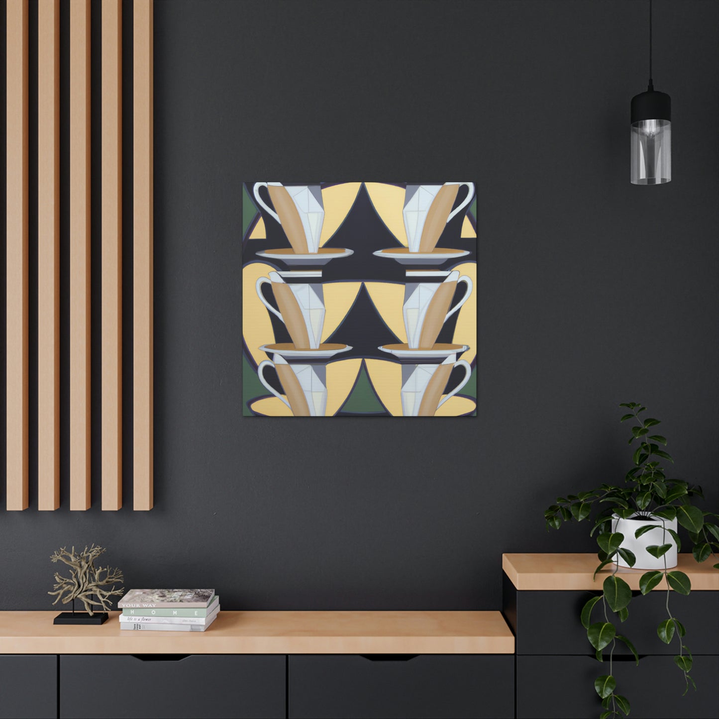 Charming Teacup Symphony - Canvas