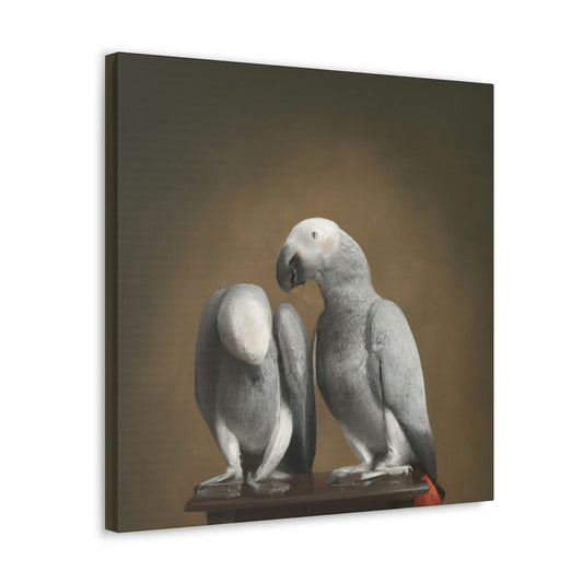 African Greys Sublime. - Canvas