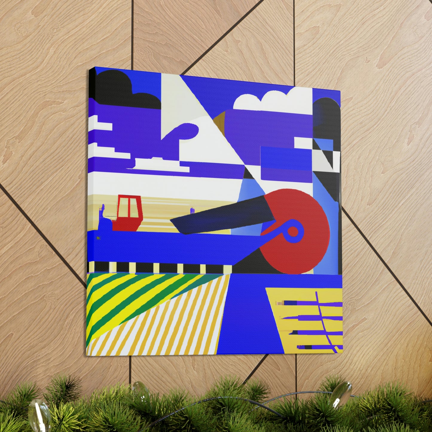 Harvesting the Fields. - Canvas