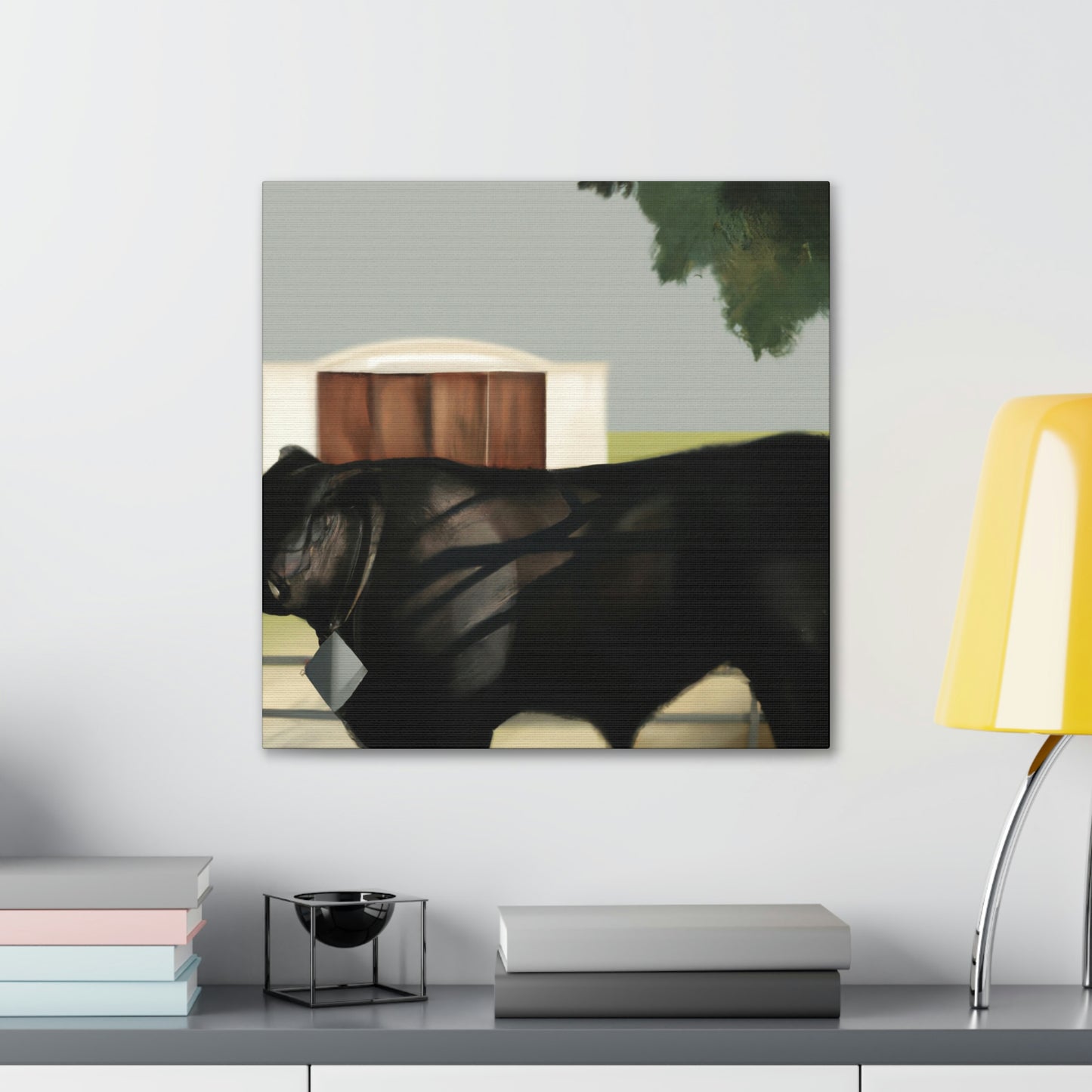 "Black Angus, Art Deco" - Canvas