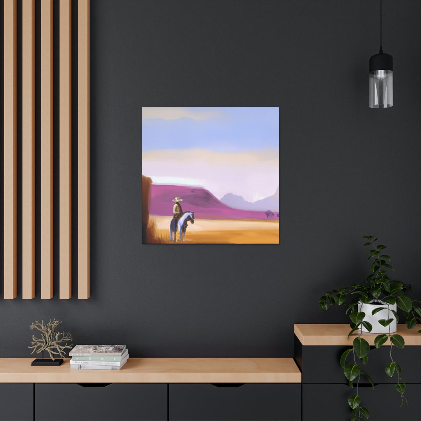 "Western Dusk Landscape" - Canvas