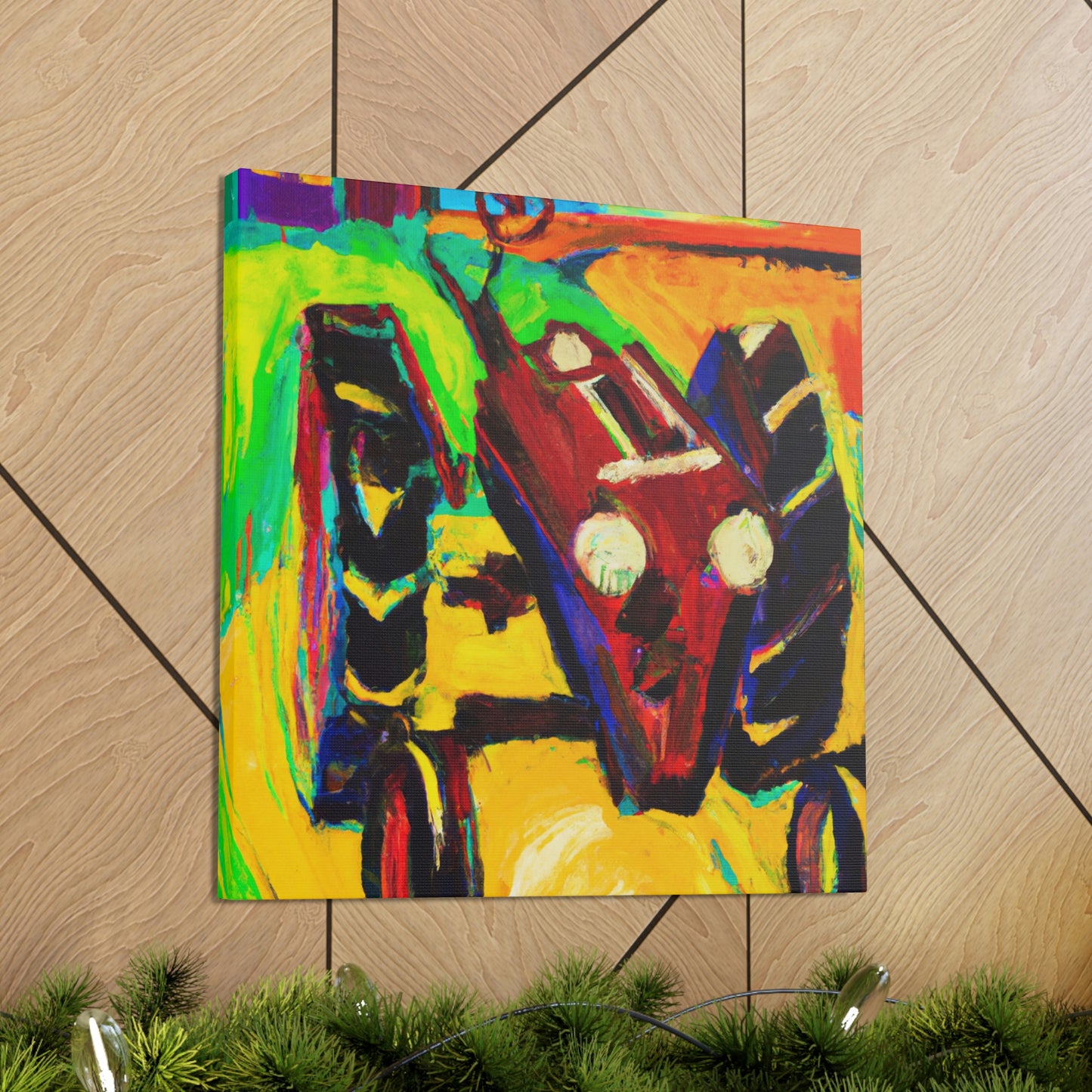 Tractor in Art Deco - Canvas