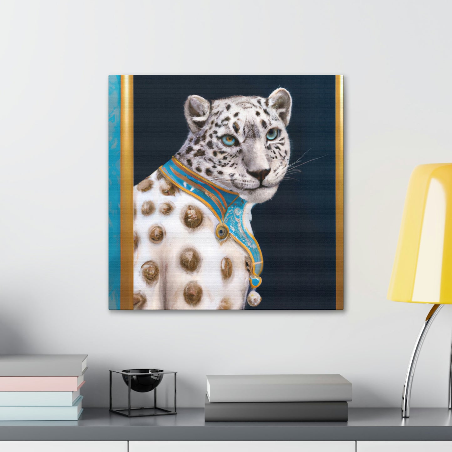 "Snow Leopard Sparkles Bright" - Canvas