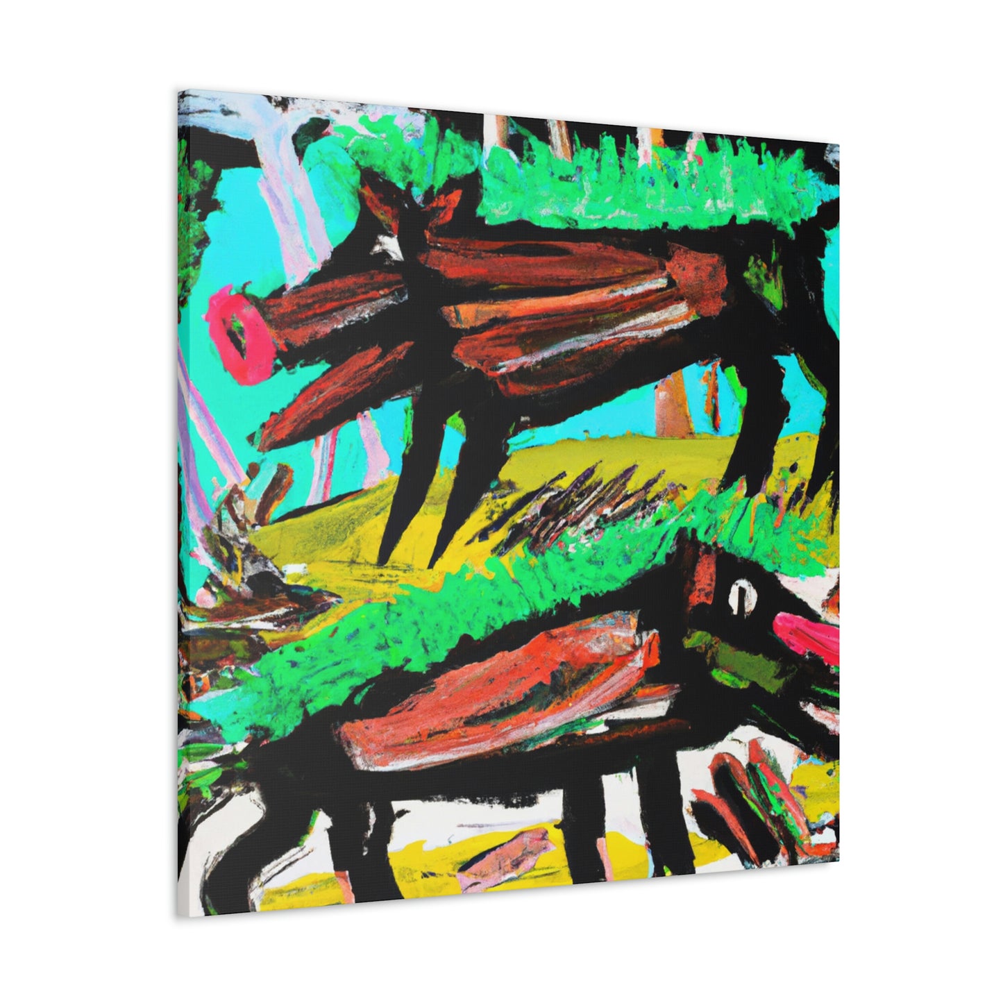 "Boars in the Wilderness" - Canvas