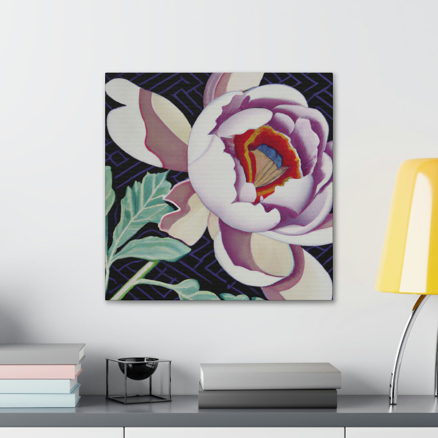 "Peony in Art Deco" - Canvas