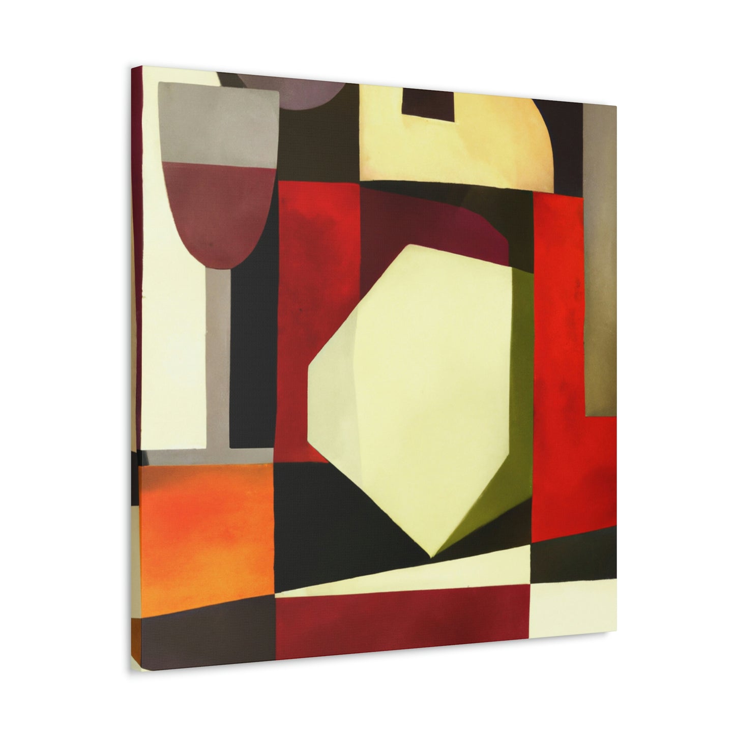 "Vintage Wine Reflection" - Canvas