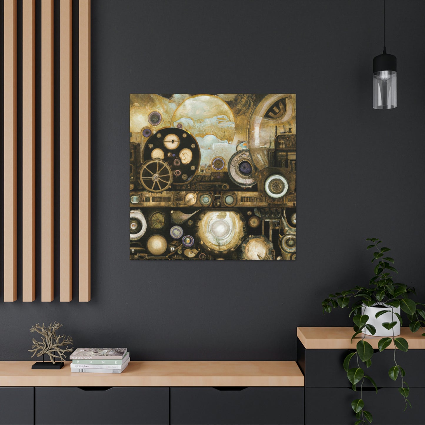 "Steampunk Cosmic Splendor" - Canvas