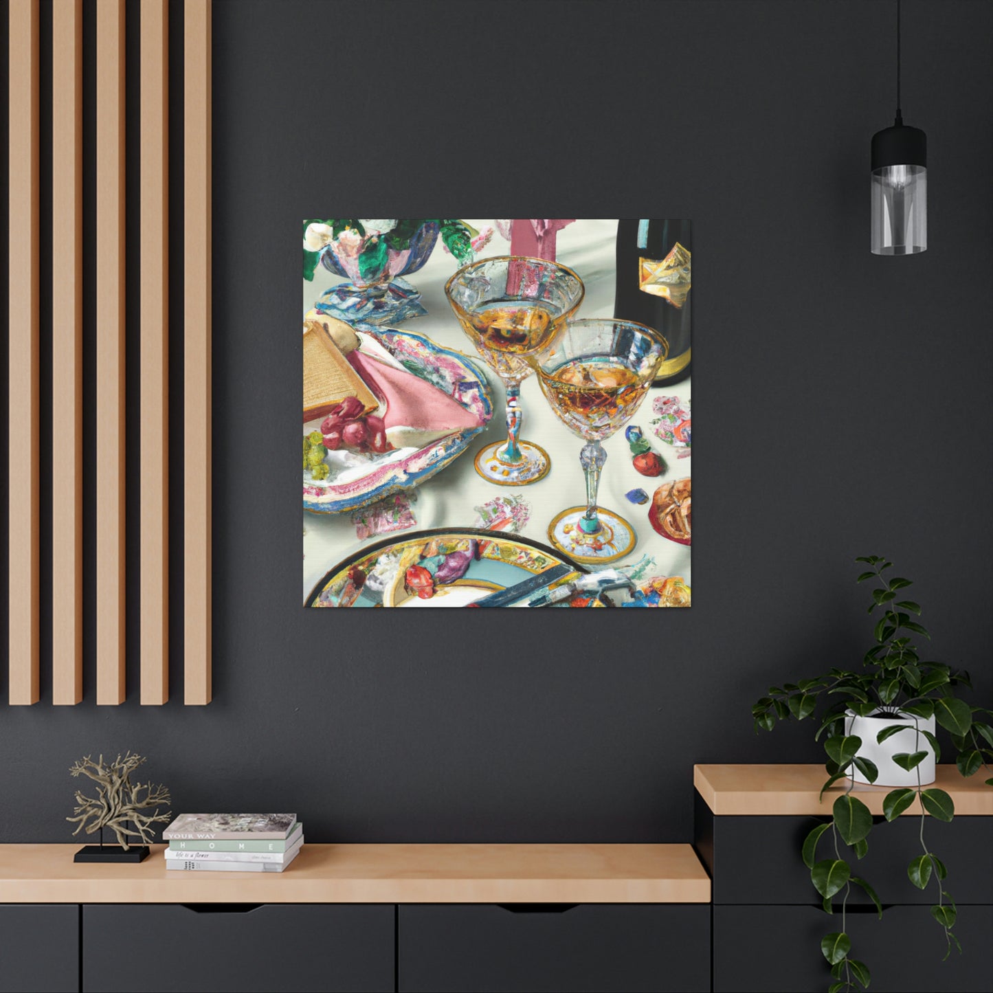 Supper at the Table - Canvas